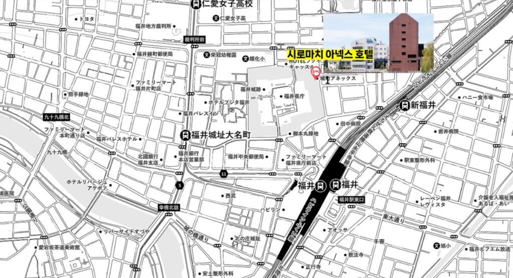 시로마치 아넥스 호텔 맵